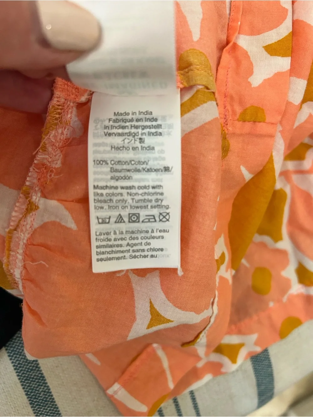 J. Crew Orange Floral Smocked Tie-Shoulder Maxi Dress